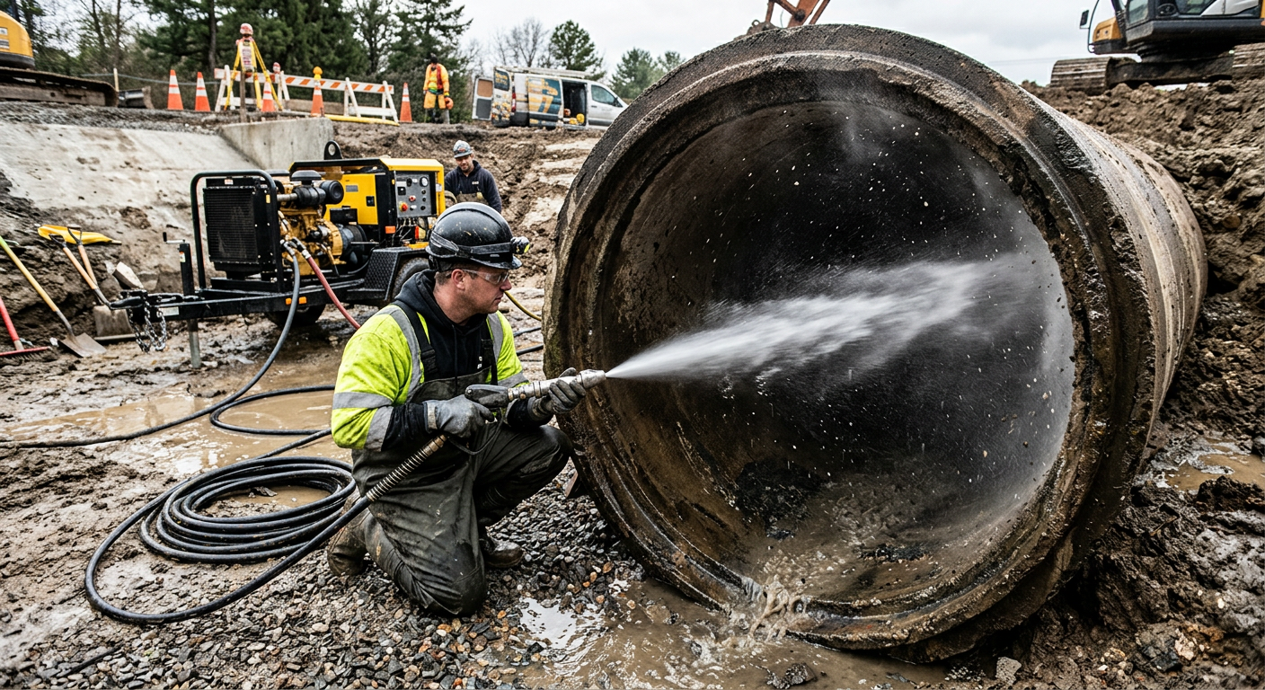 Hydrocurage haute pression pour débouchage de canalisation à Argenteuil