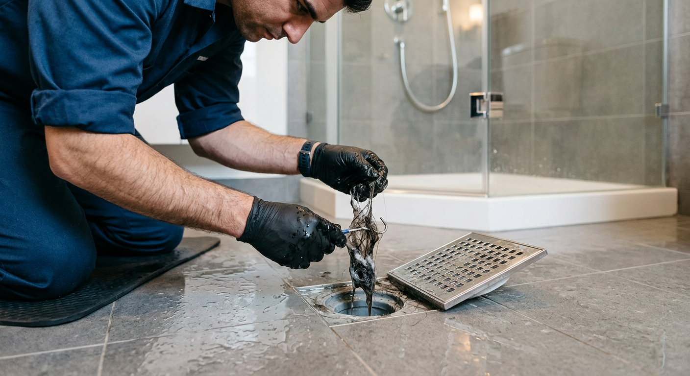 Débouchage de douche bouchée par un plombier à Argenteuil