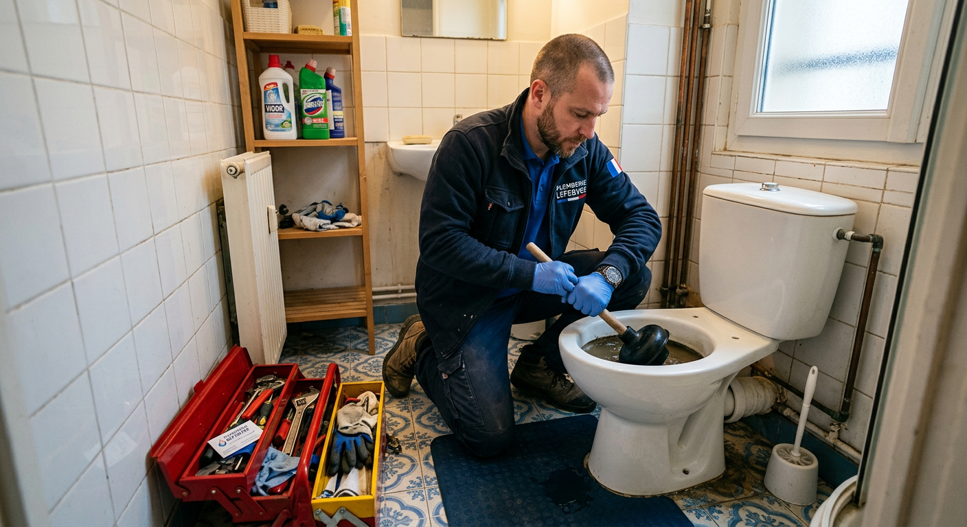 Débouchage WC en urgence par un plombier à Argenteuil